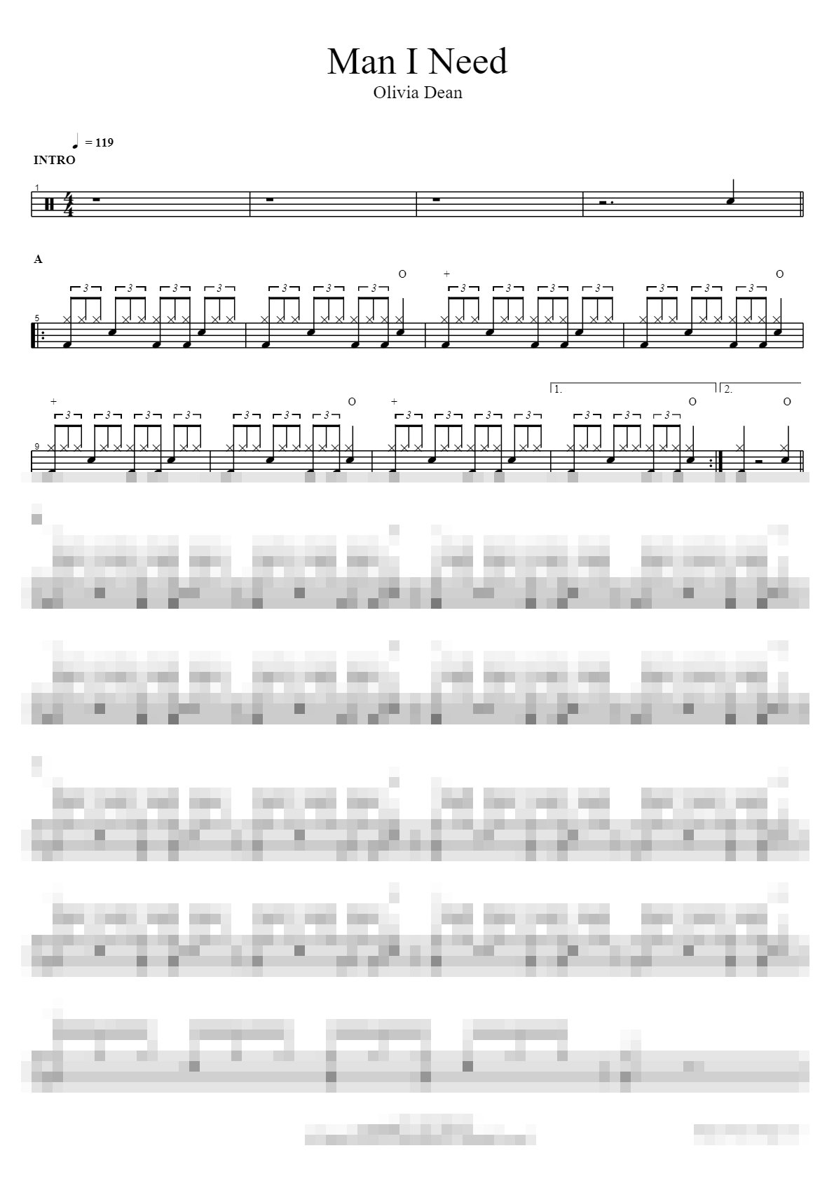 Man I Need Sheet Music Preview