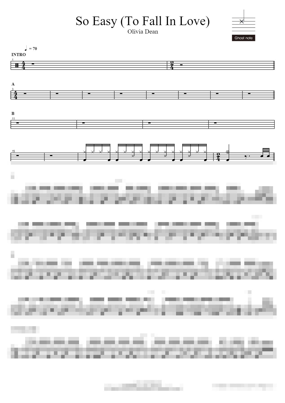 So Easy (To Fall In Love) Sheet Music Preview
