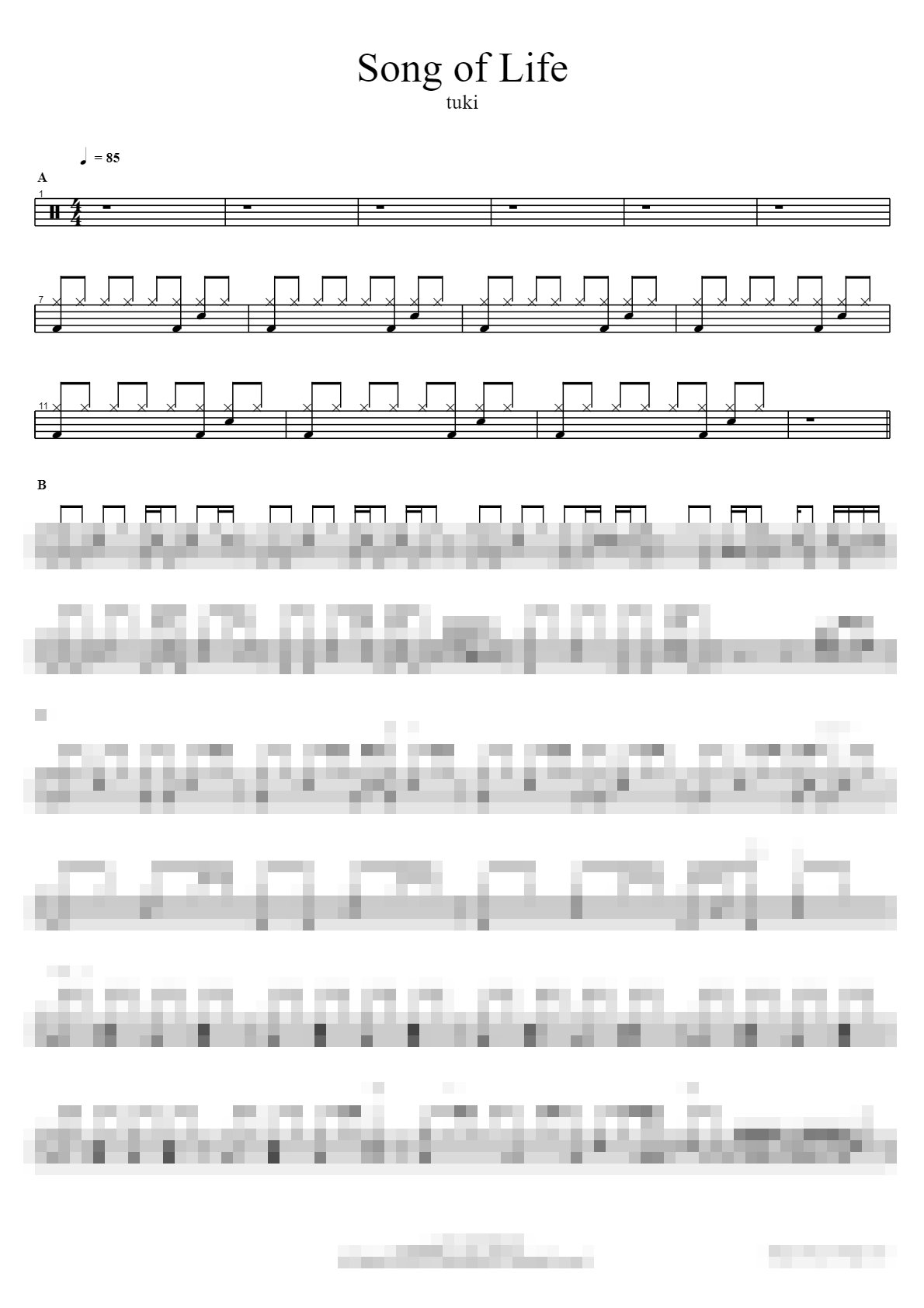 인생찬가 Sheet Music Preview