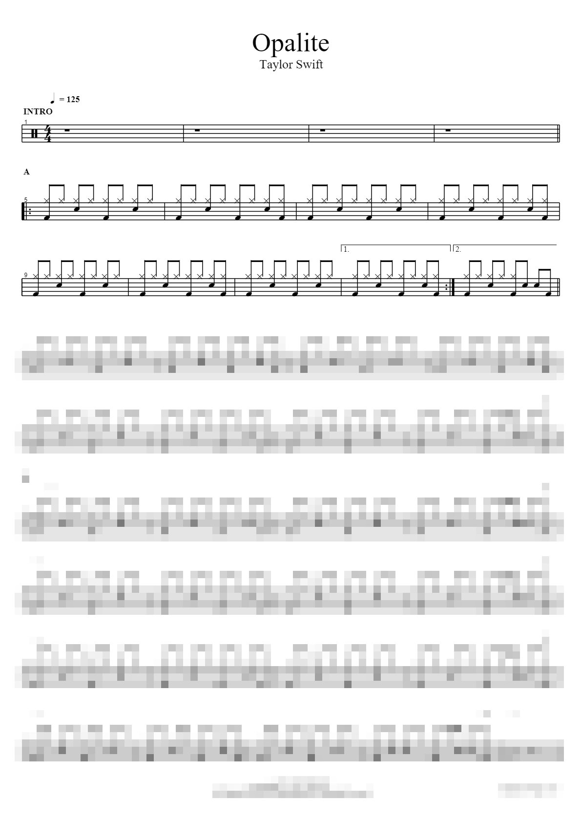 Opalite Sheet Music Preview