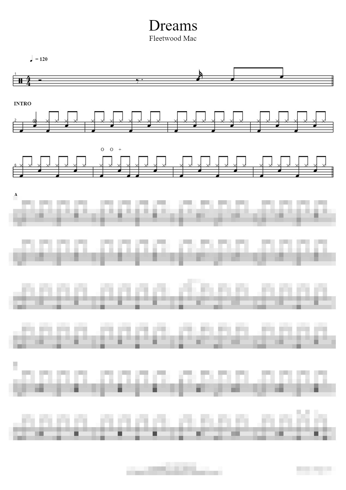 Dreams Sheet Music Preview