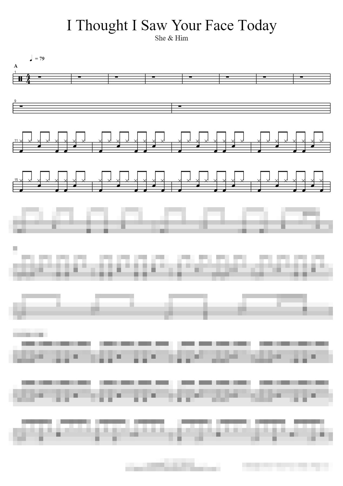 I Thought I Saw Your Face Today Sheet Music Preview