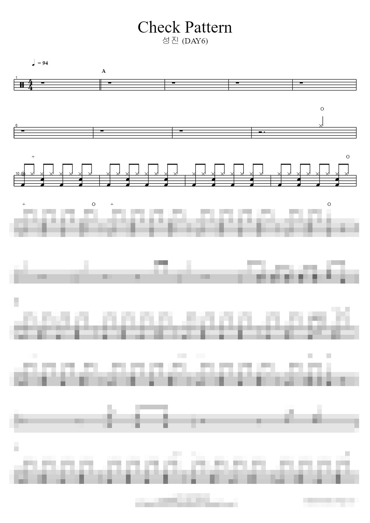 Check Pattern Sheet Music Preview