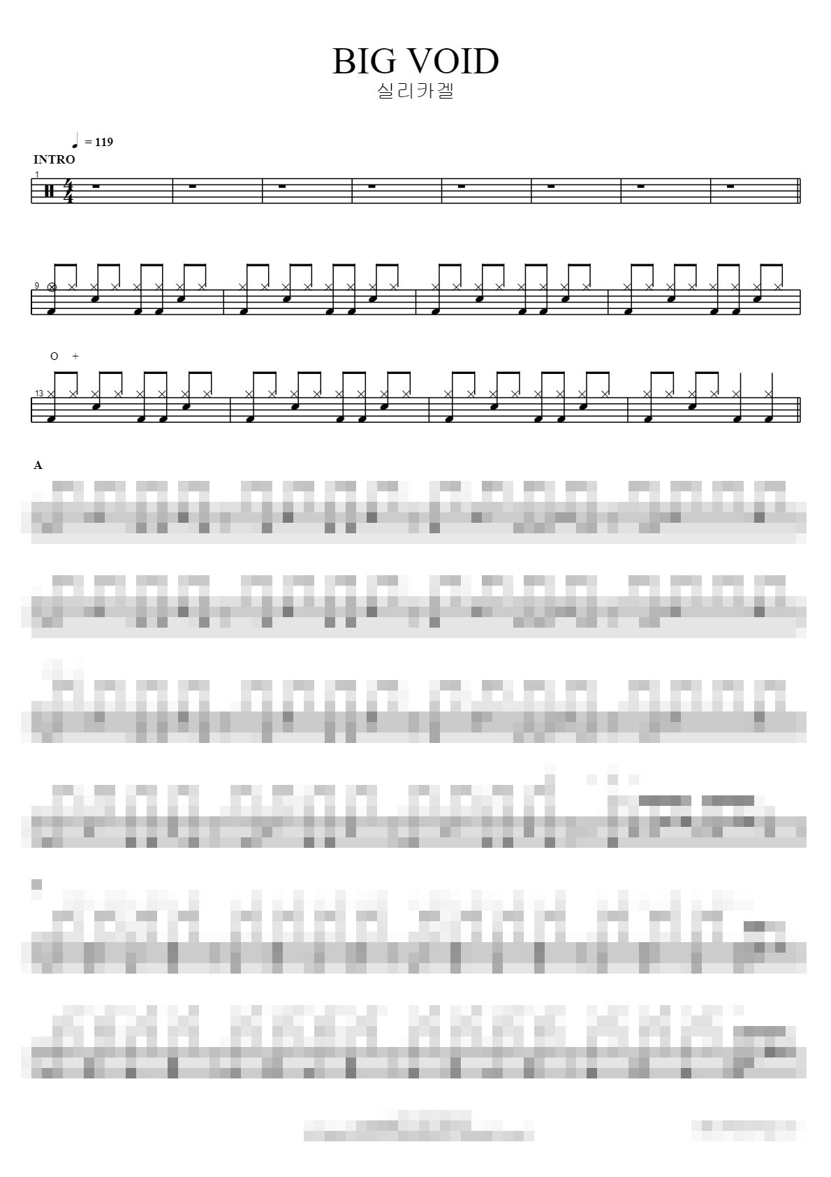 BIG VOID Sheet Music Preview