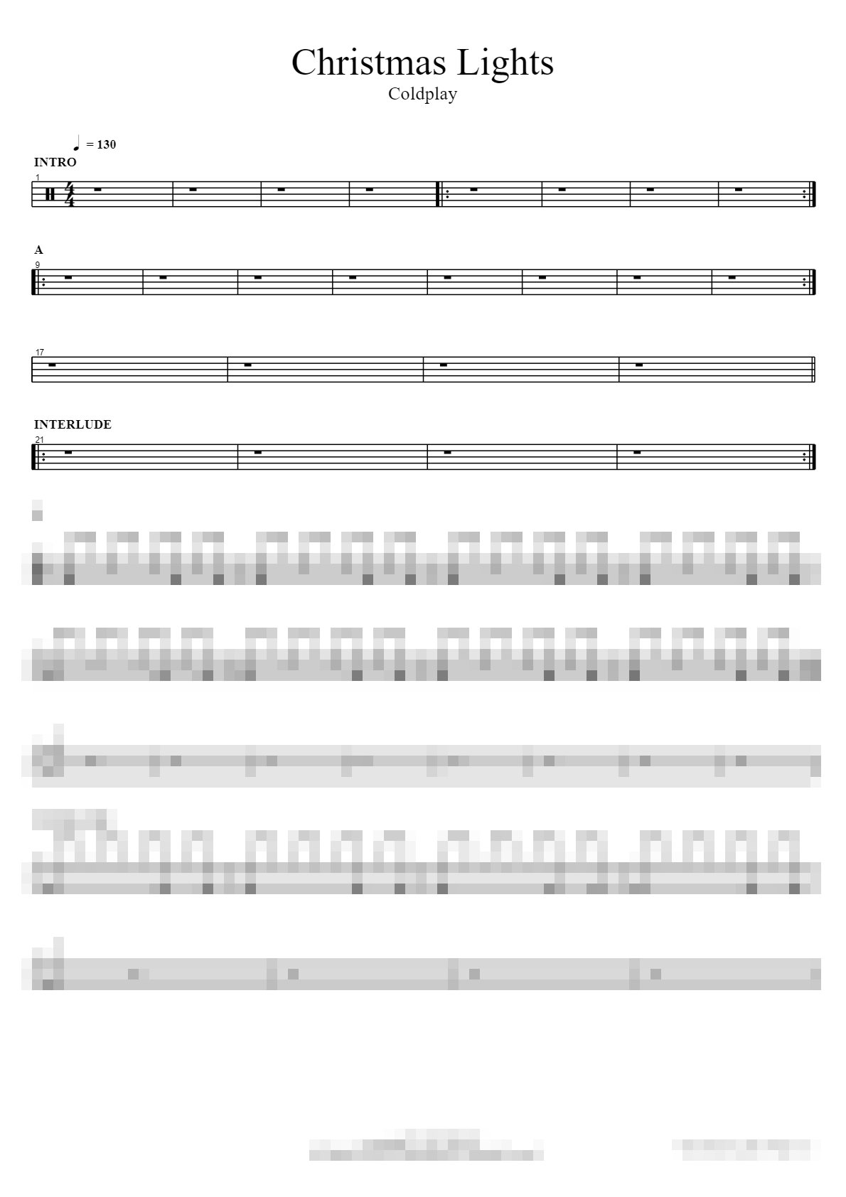 Christmas Lights Sheet Music Preview