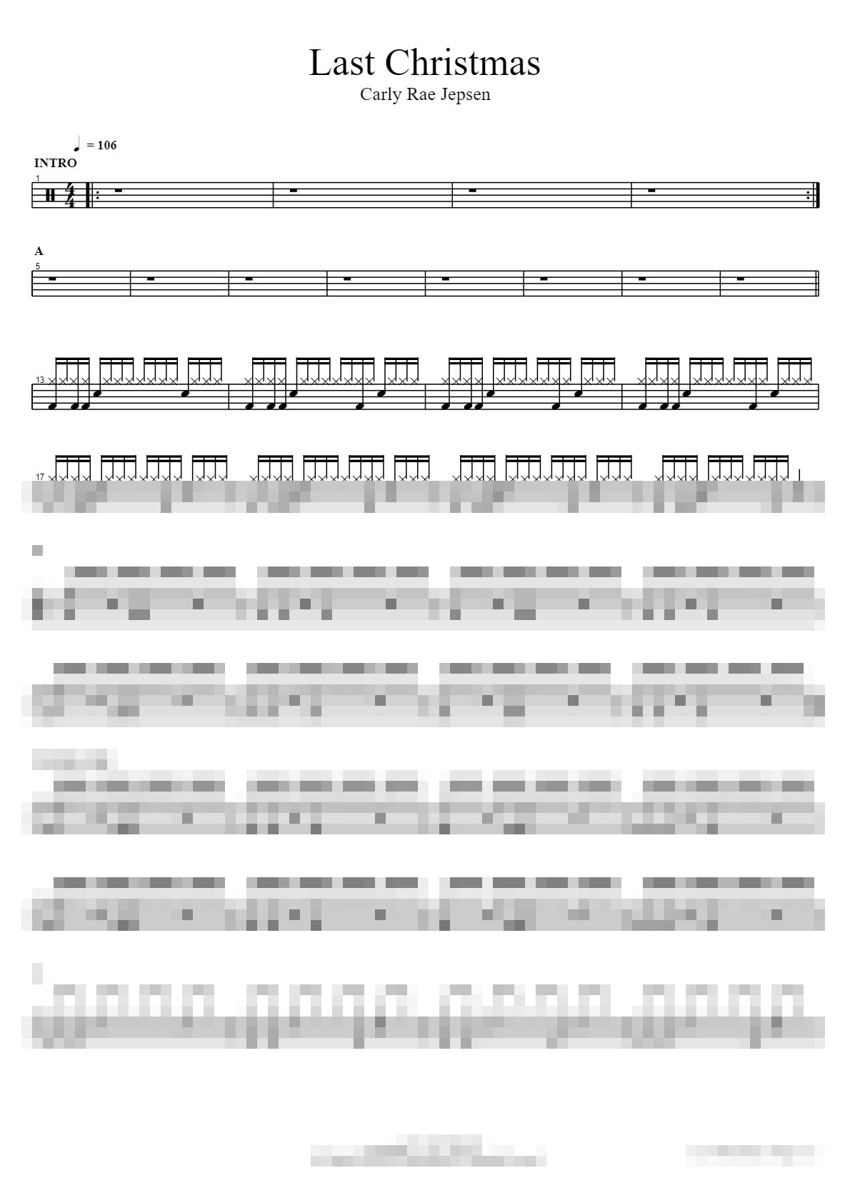 Last Christmas Sheet Music Preview