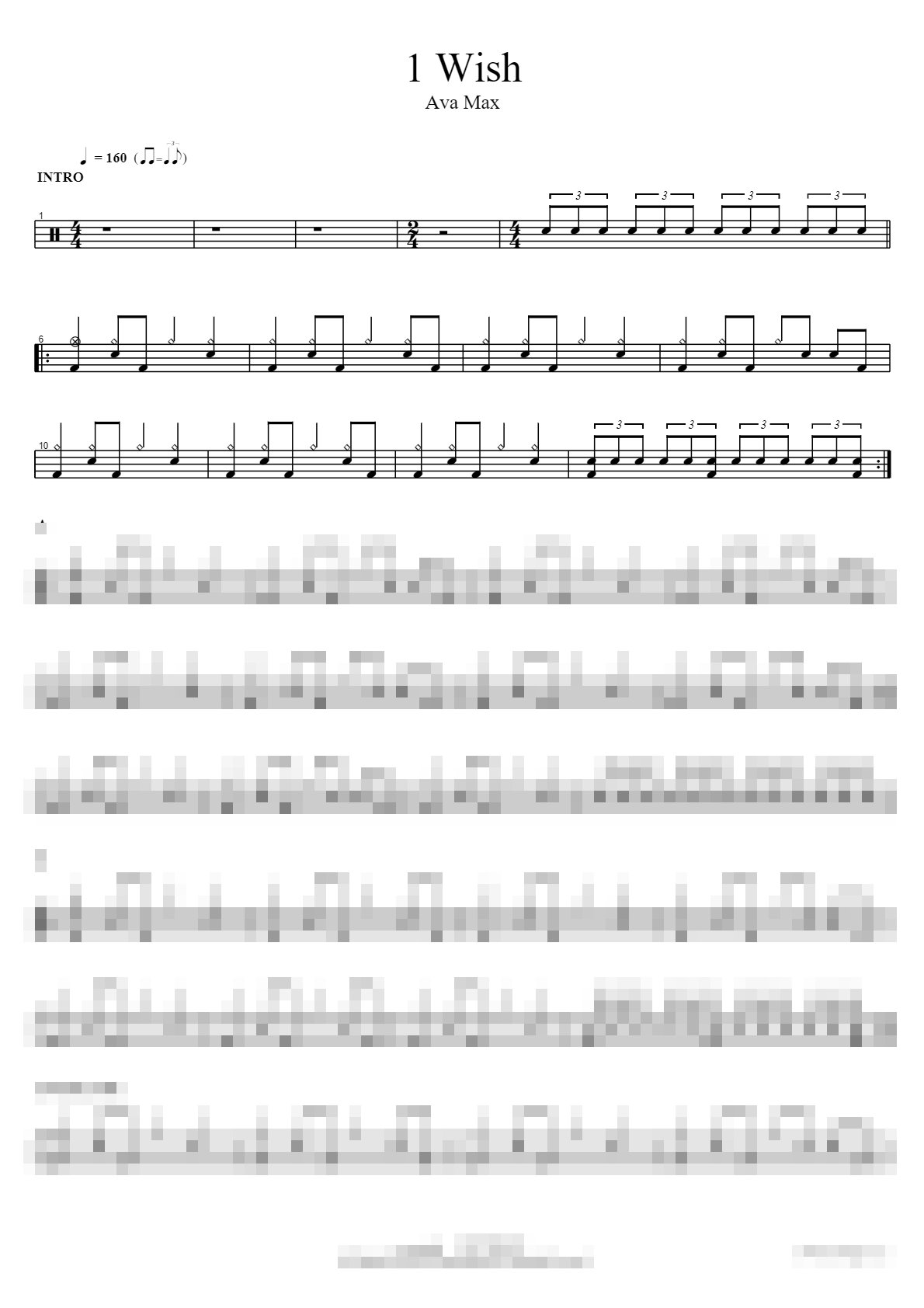 1 Wish Sheet Music Preview