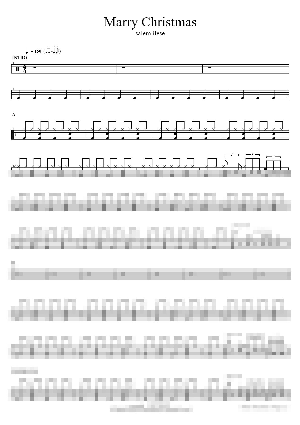 Marry Christmas Sheet Music Preview