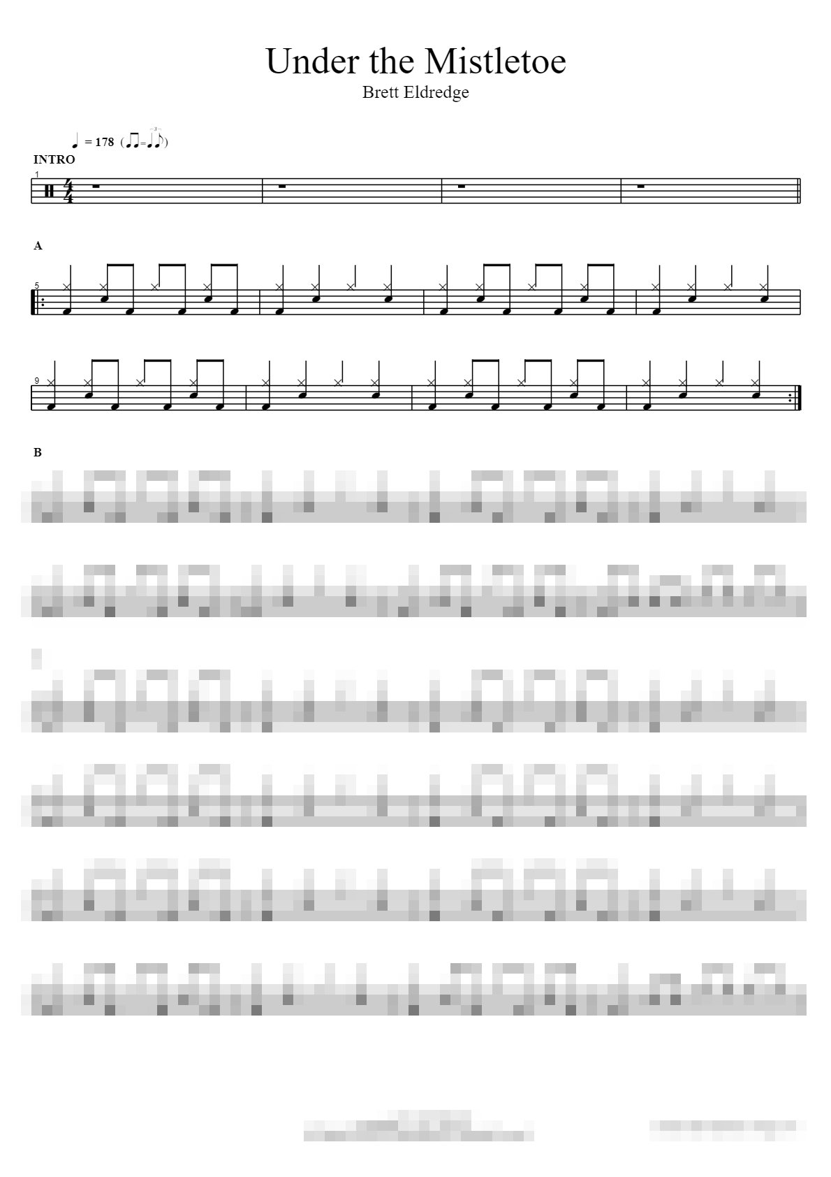 Under the Mistletoe Sheet Music Preview