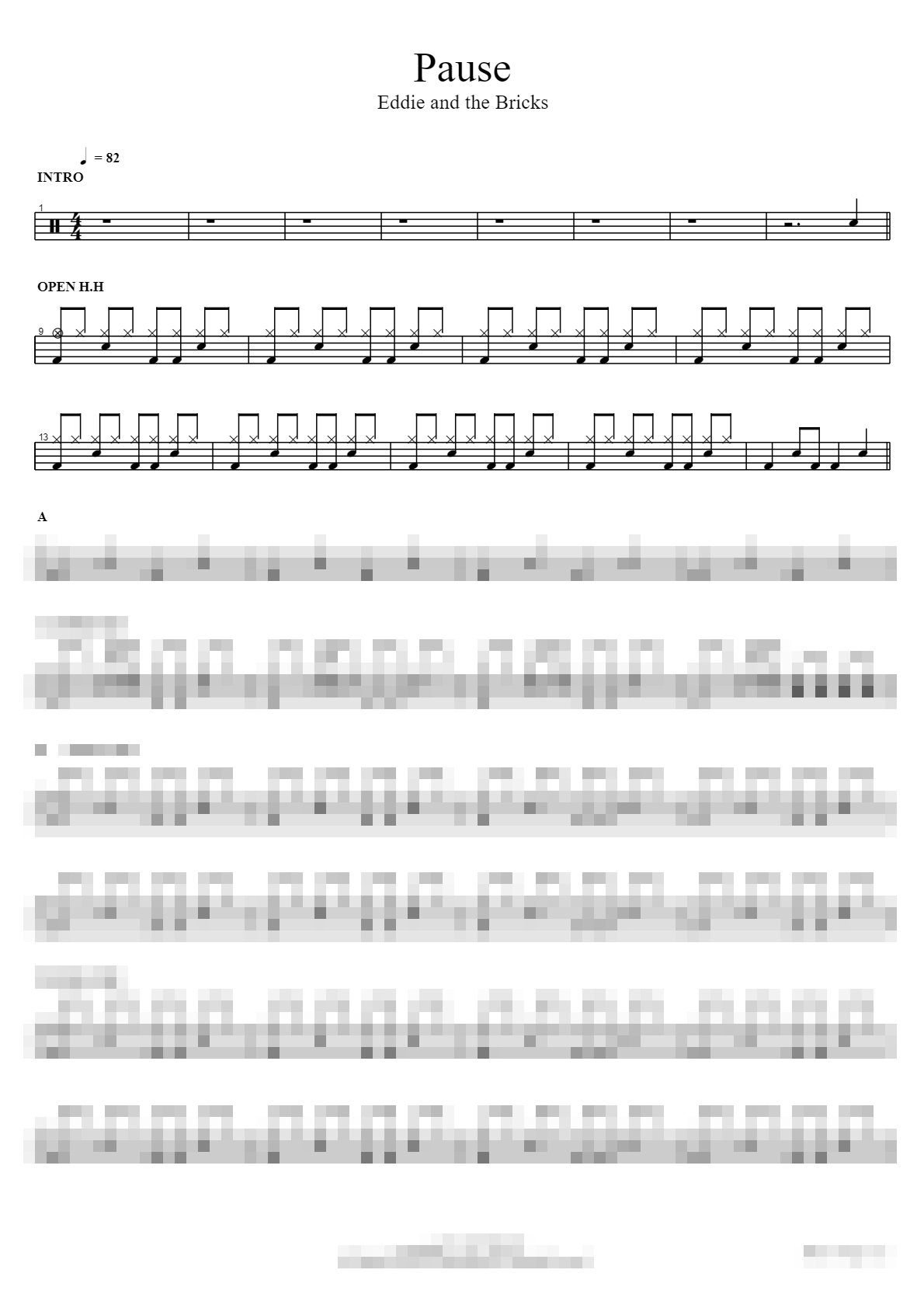 Pause Sheet Music Preview
