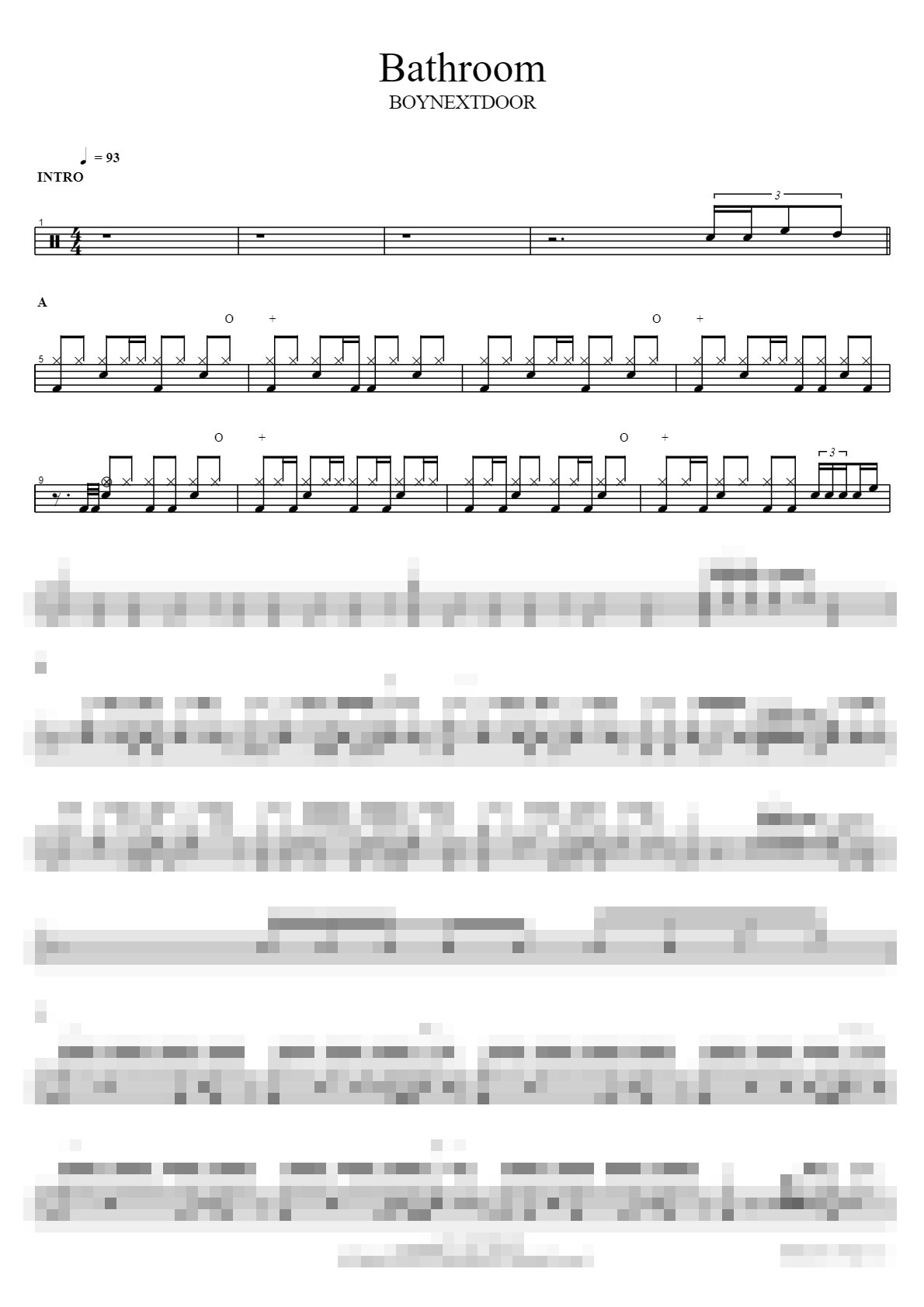 Bathroom Sheet Music Preview