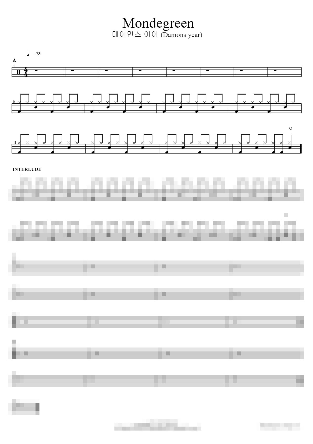 Mondegreen Sheet Music Preview