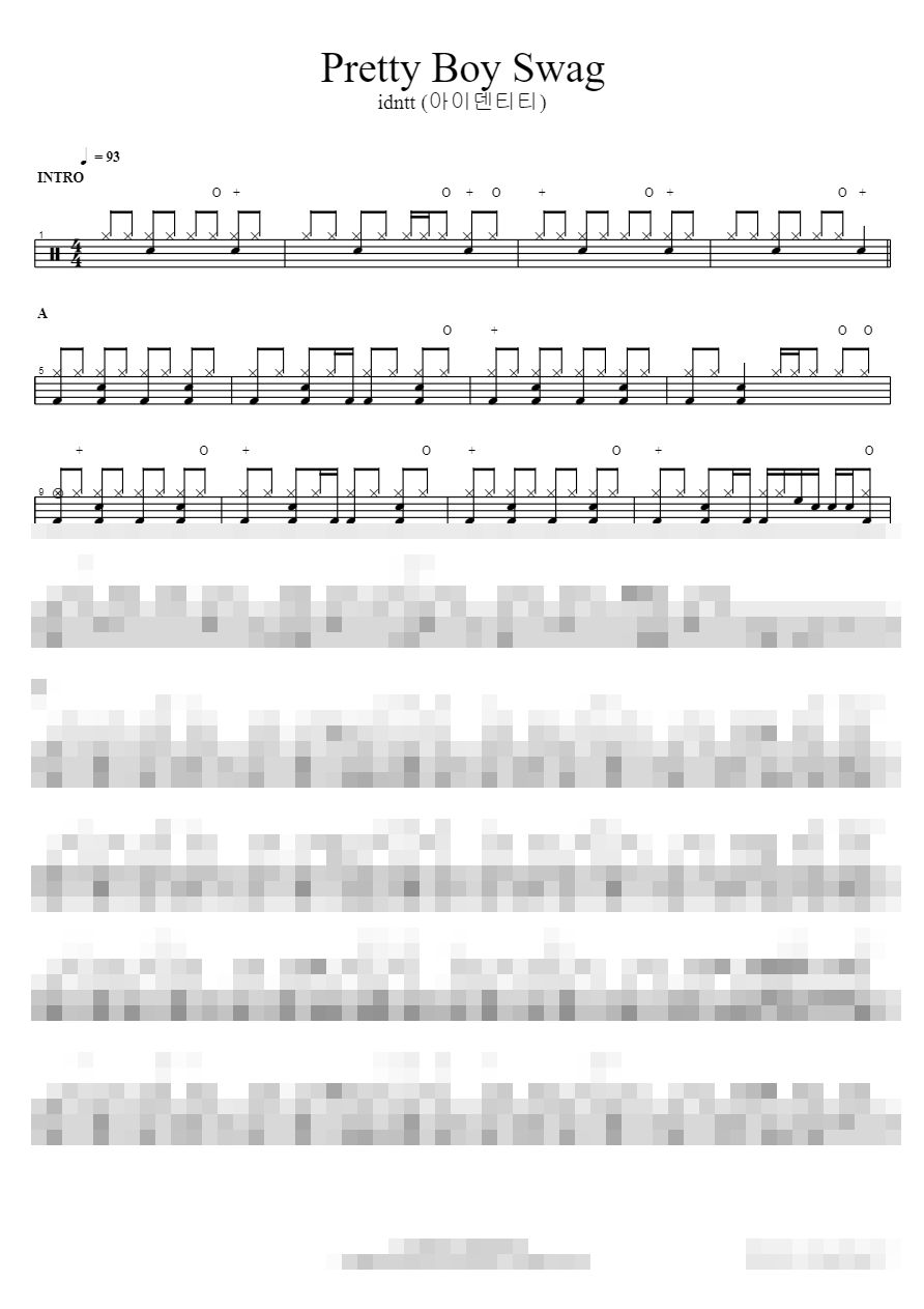 Pretty Boy Swag Sheet Music Preview