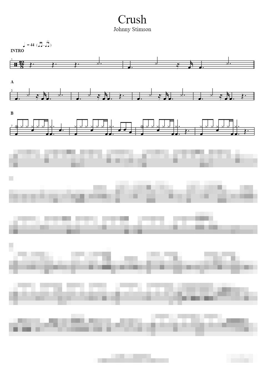Crush Sheet Music Preview