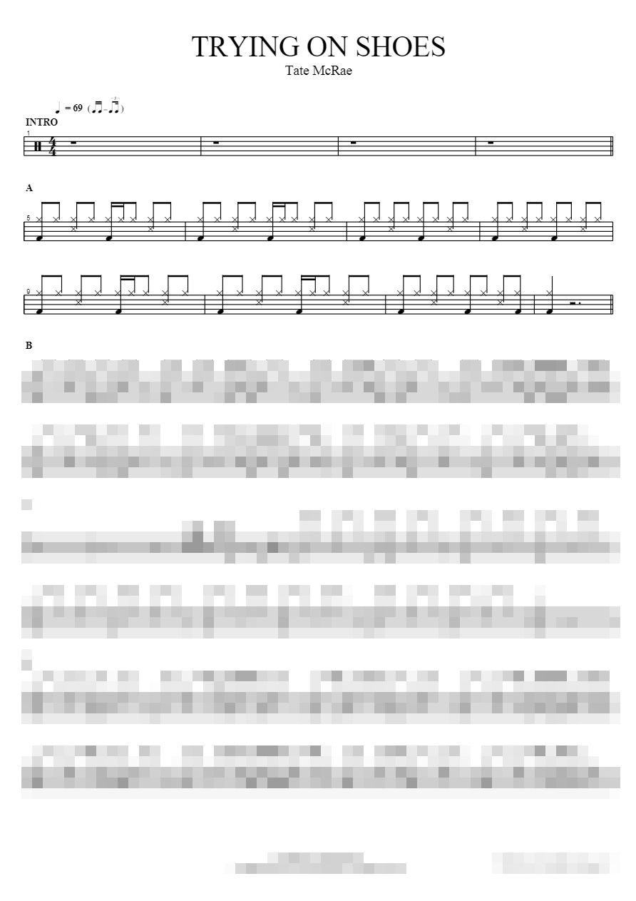 TRYING ON SHOES Sheet Music Preview