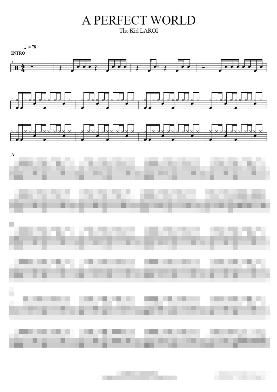 A PERFECT WORLD Sheet Music Preview