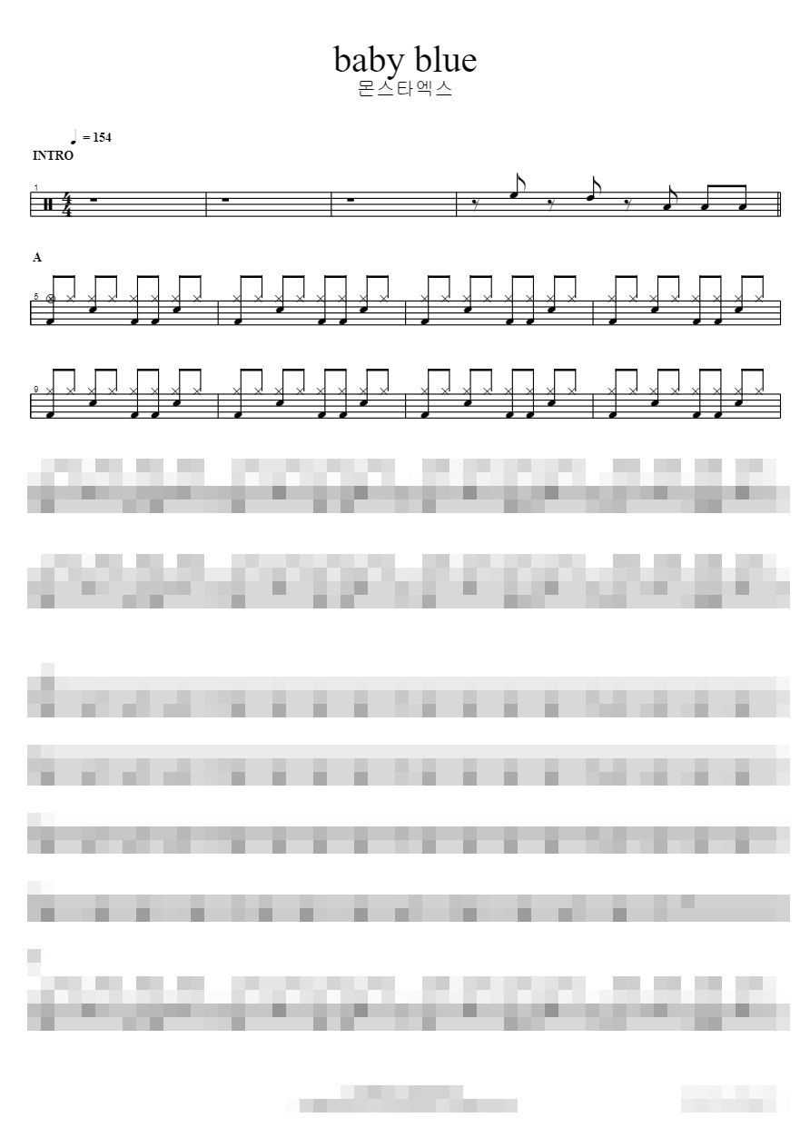 baby blue Sheet Music Preview