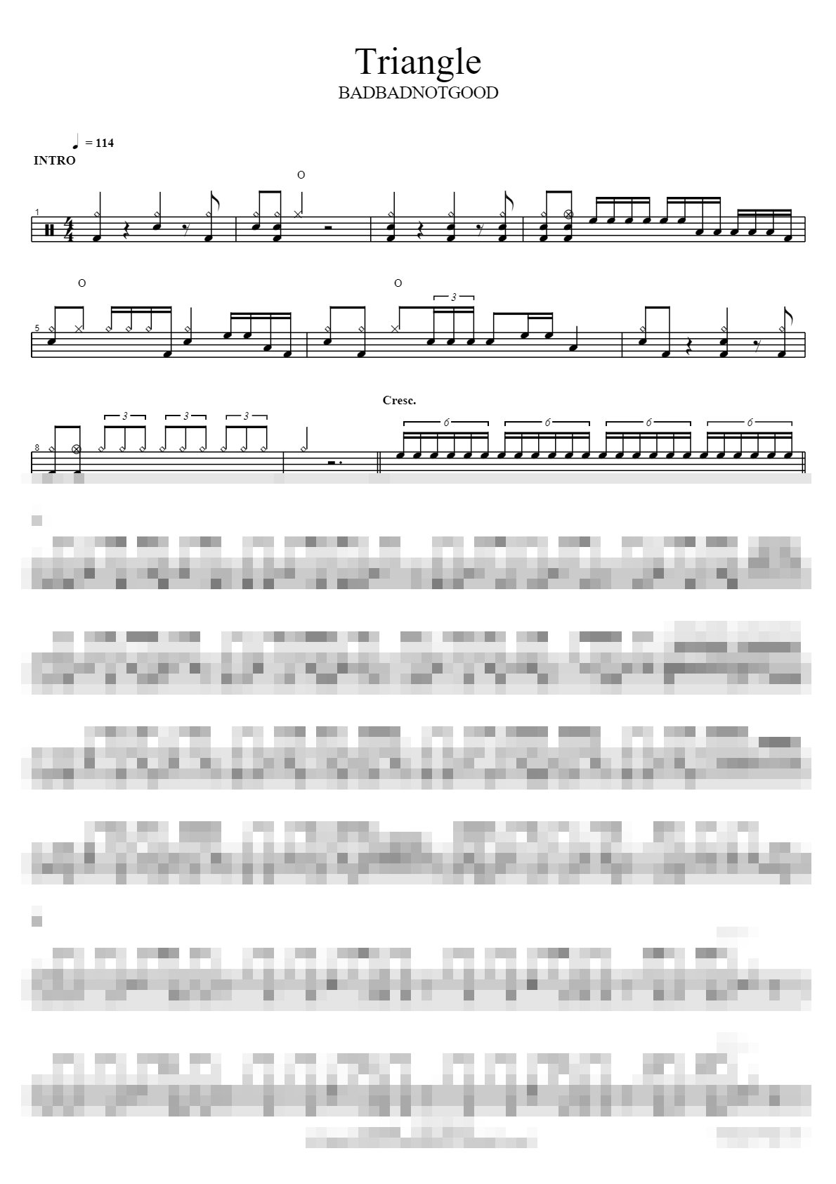 Triangle Sheet Music Preview