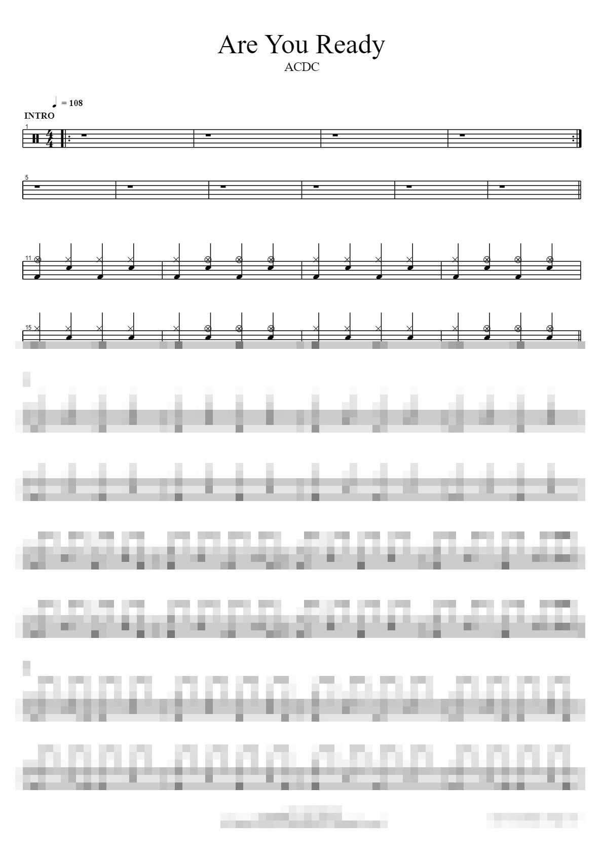 Are You Ready Sheet Music Preview