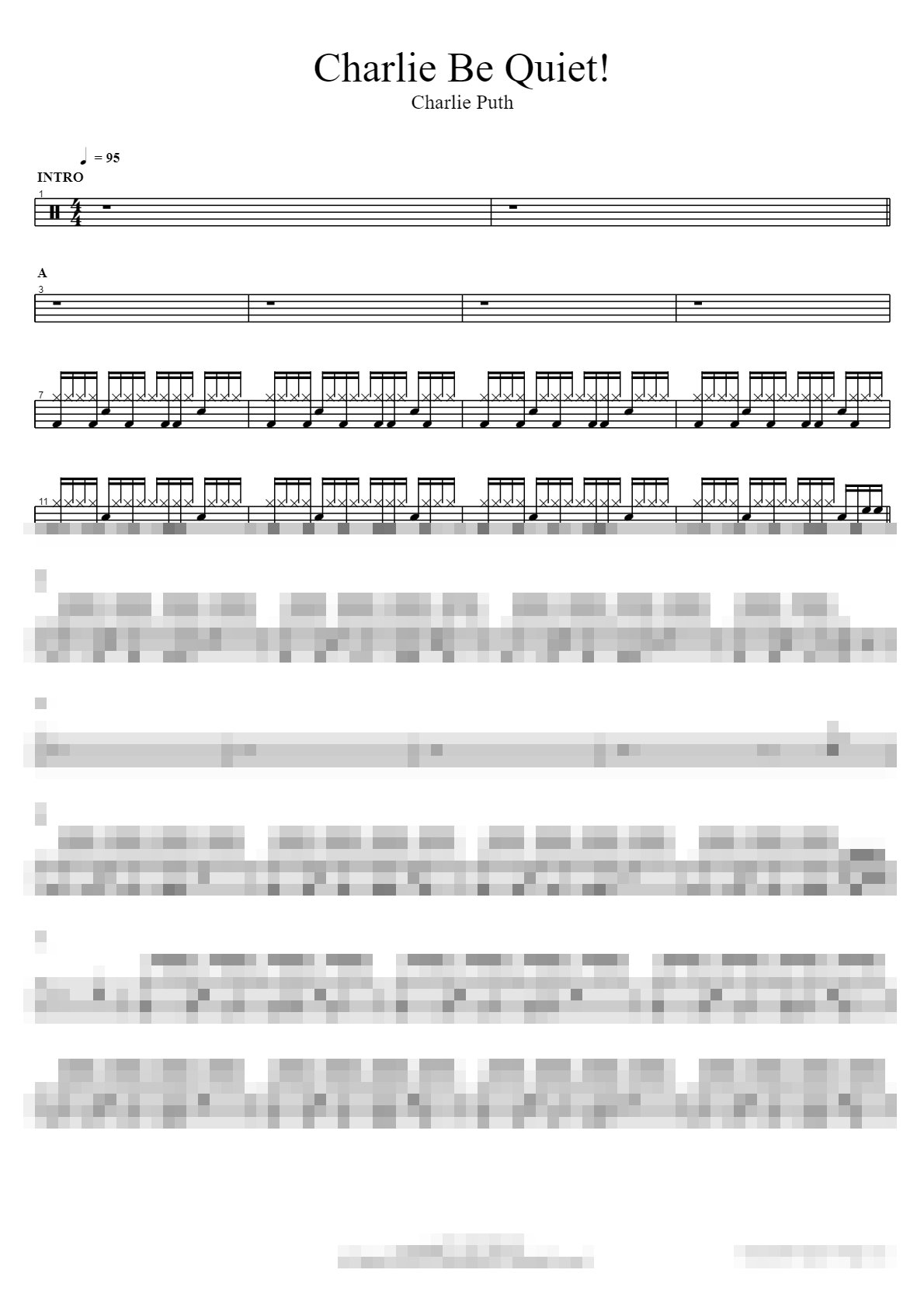 Charlie Be Quiet! Sheet Music Preview