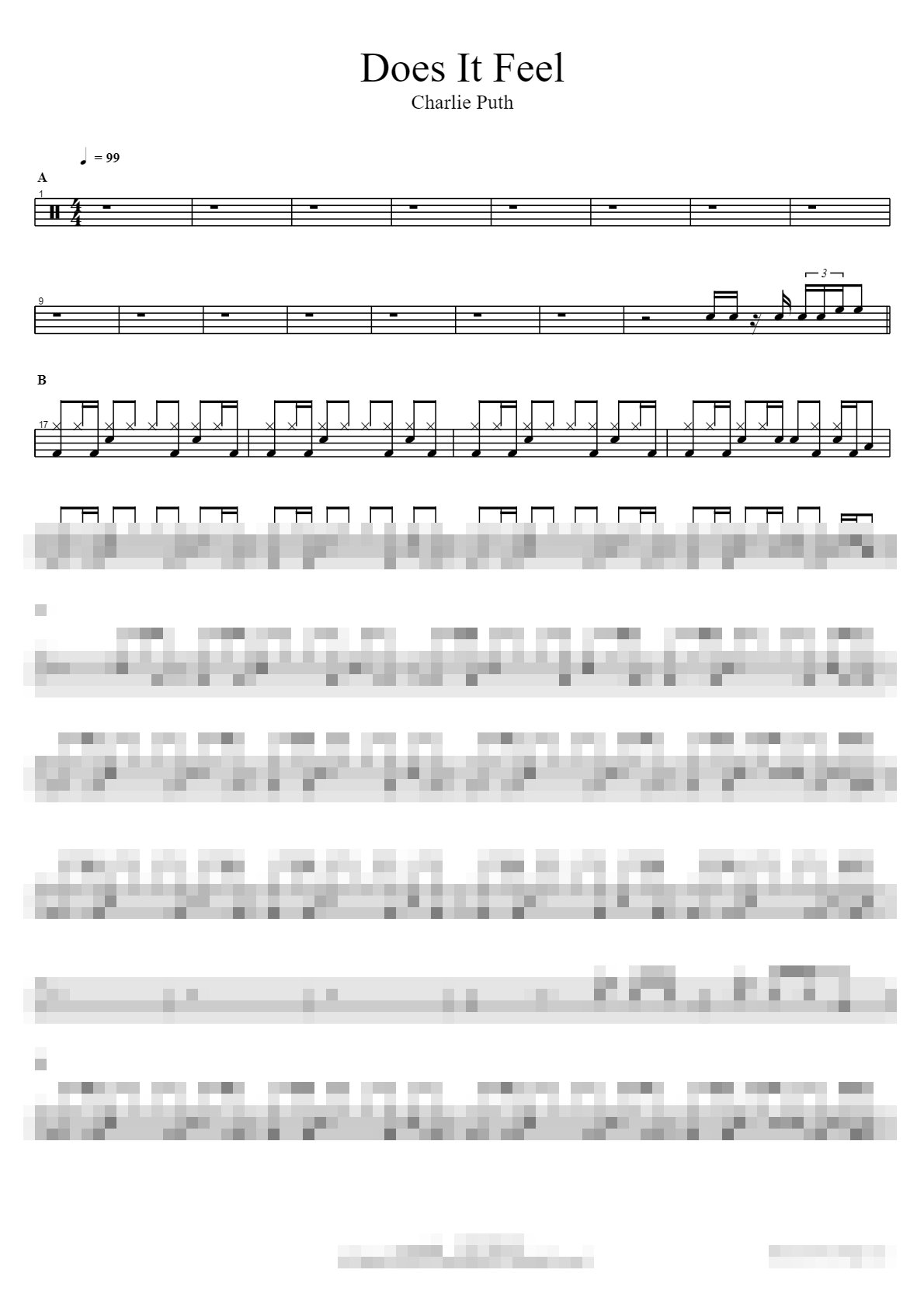 Does It Feel Sheet Music Preview