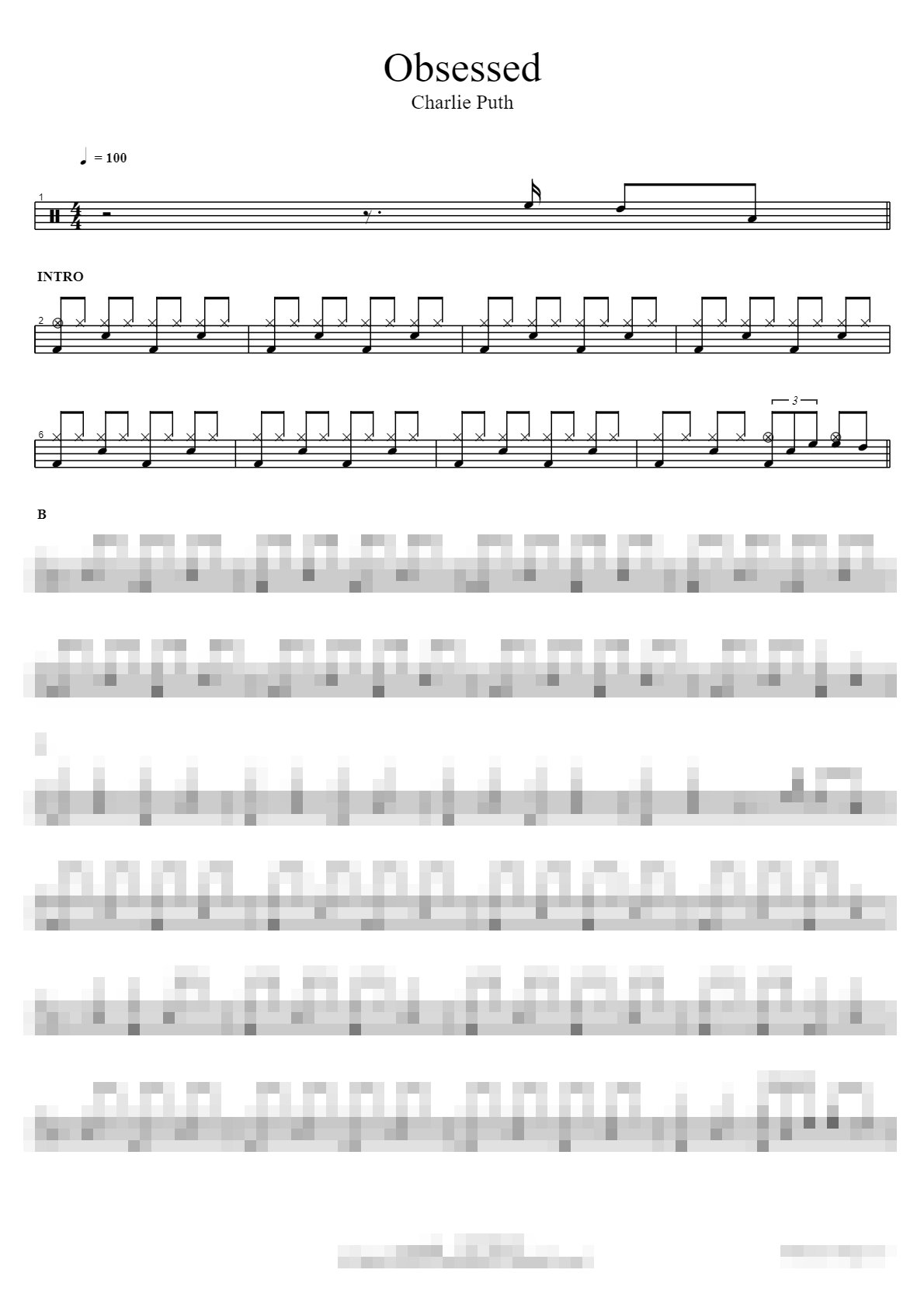 Obsessed Sheet Music Preview