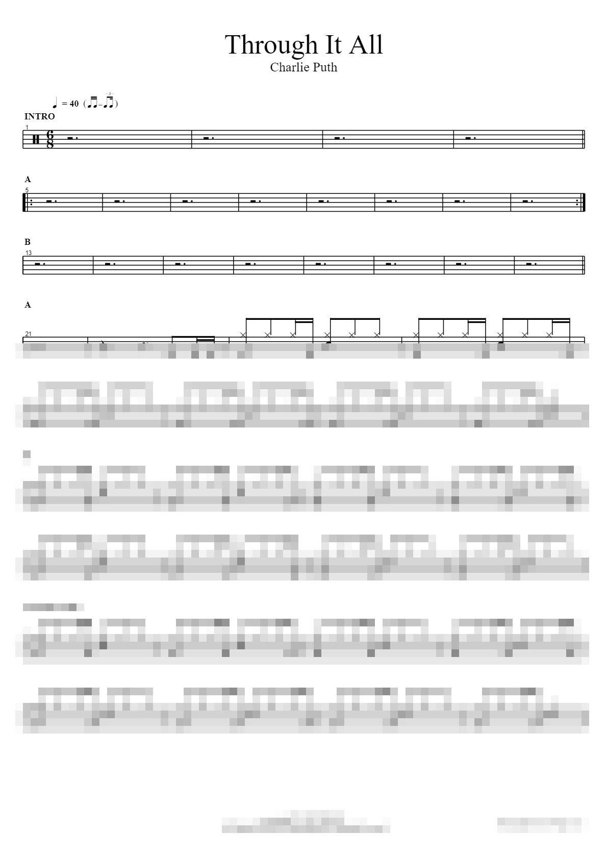 Through It All Sheet Music Preview