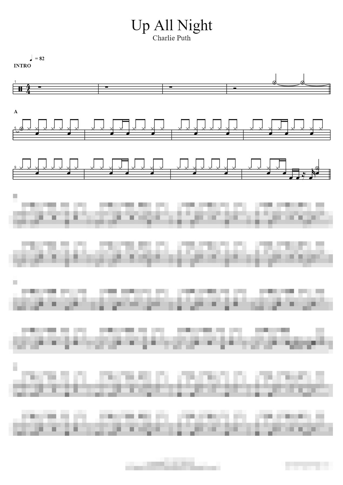 Up All Night Sheet Music Preview