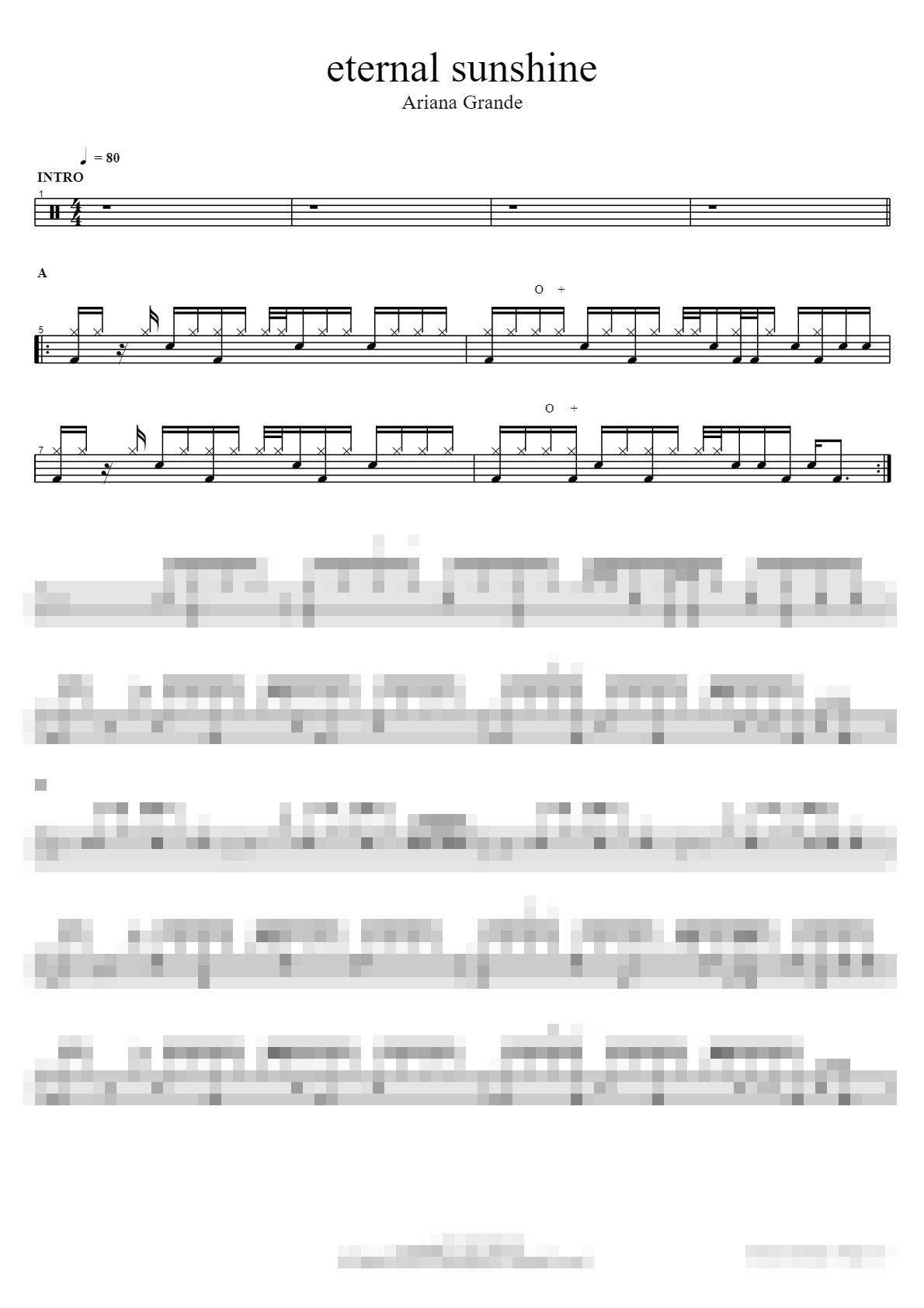 eternal sunshine Sheet Music Preview