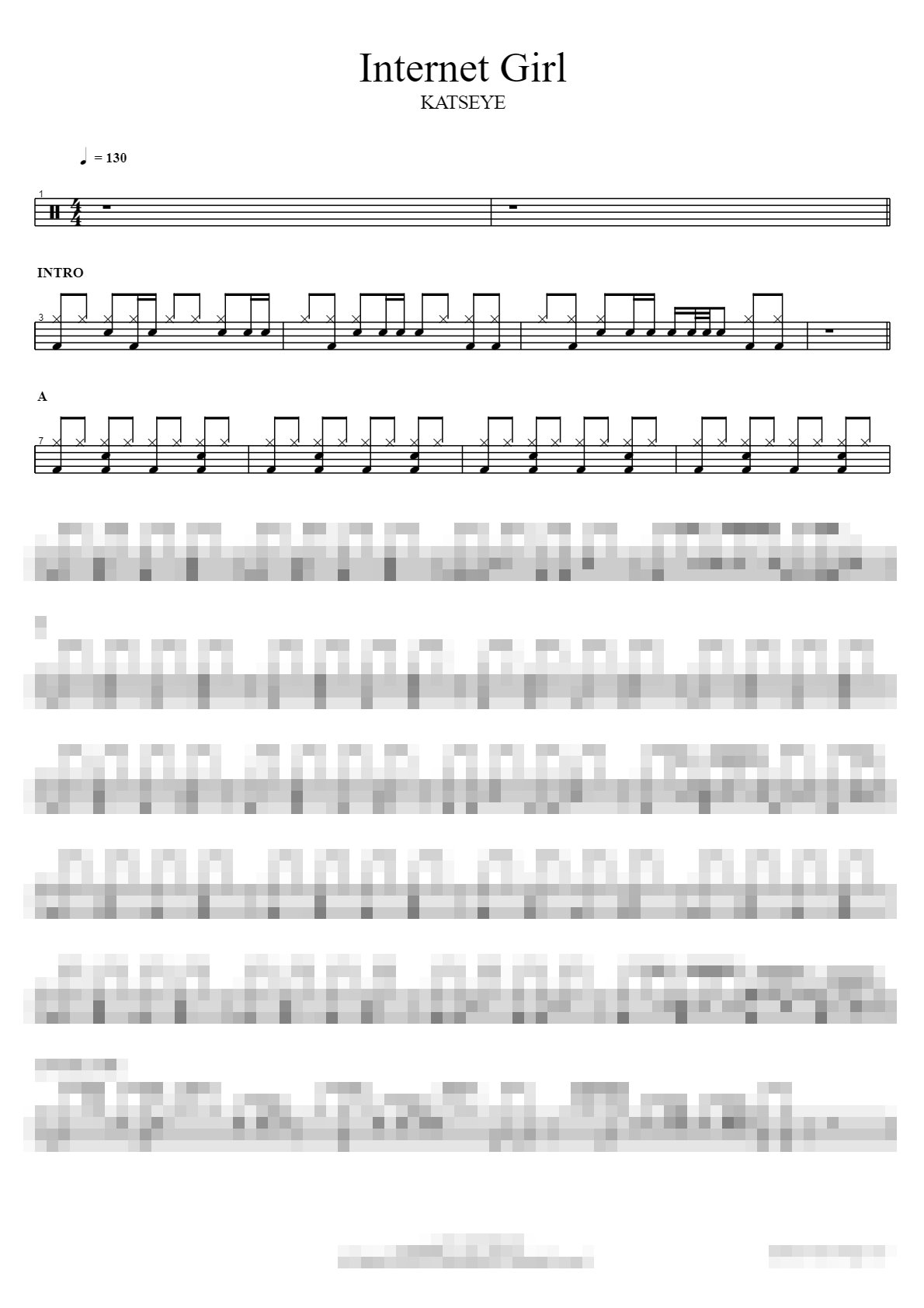 Internet Girl Sheet Music Preview