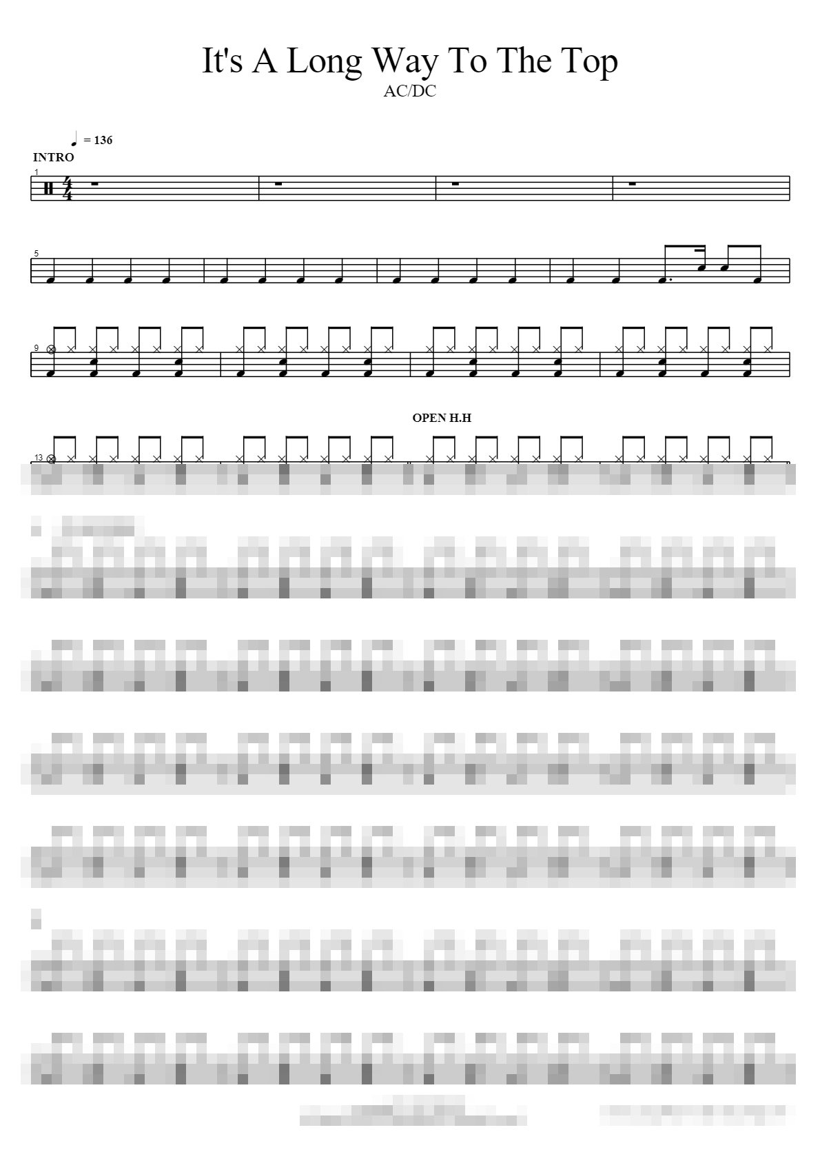 It's A Long Way To The Top (If You Wanna Rock 'N' Roll) Sheet Music Preview