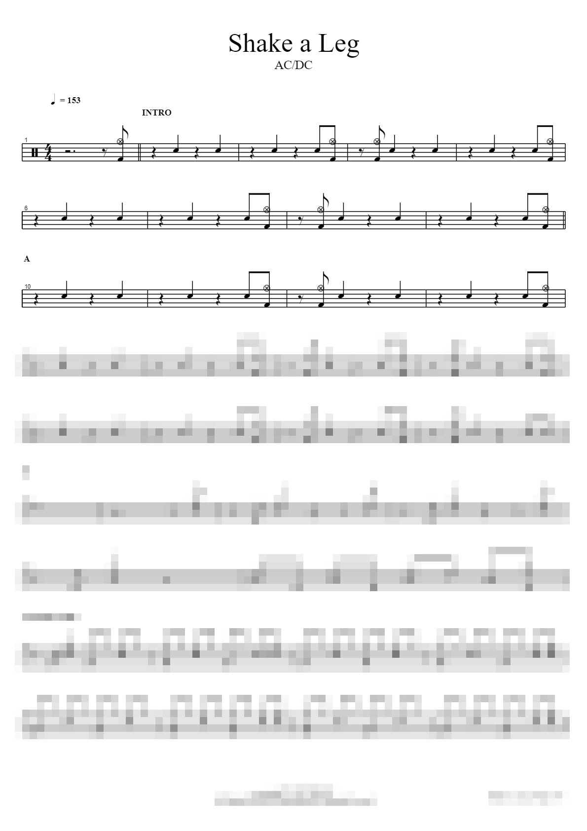 Shake a Leg Sheet Music Preview