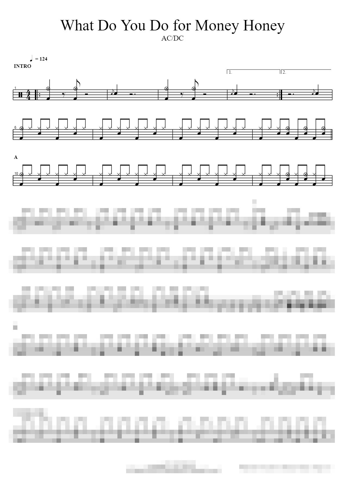 What Do You Do for Money Honey Sheet Music Preview