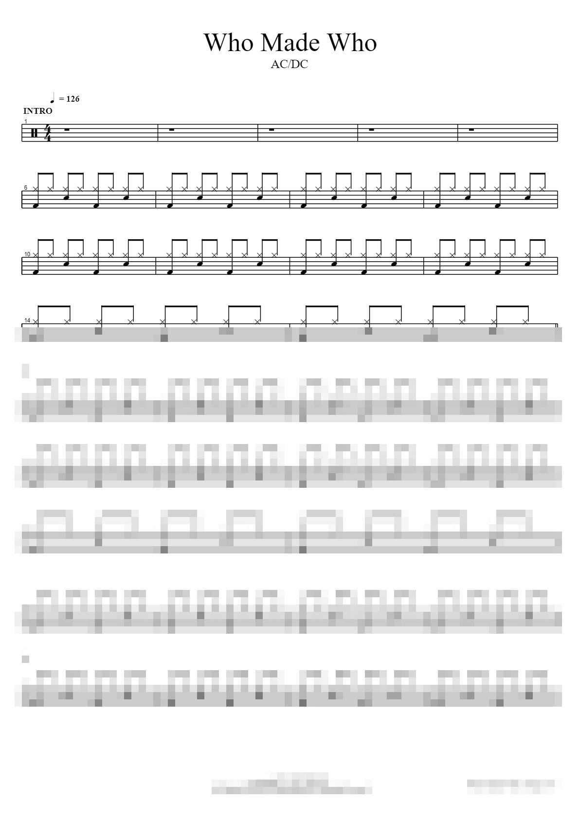 Who Made Who Sheet Music Preview
