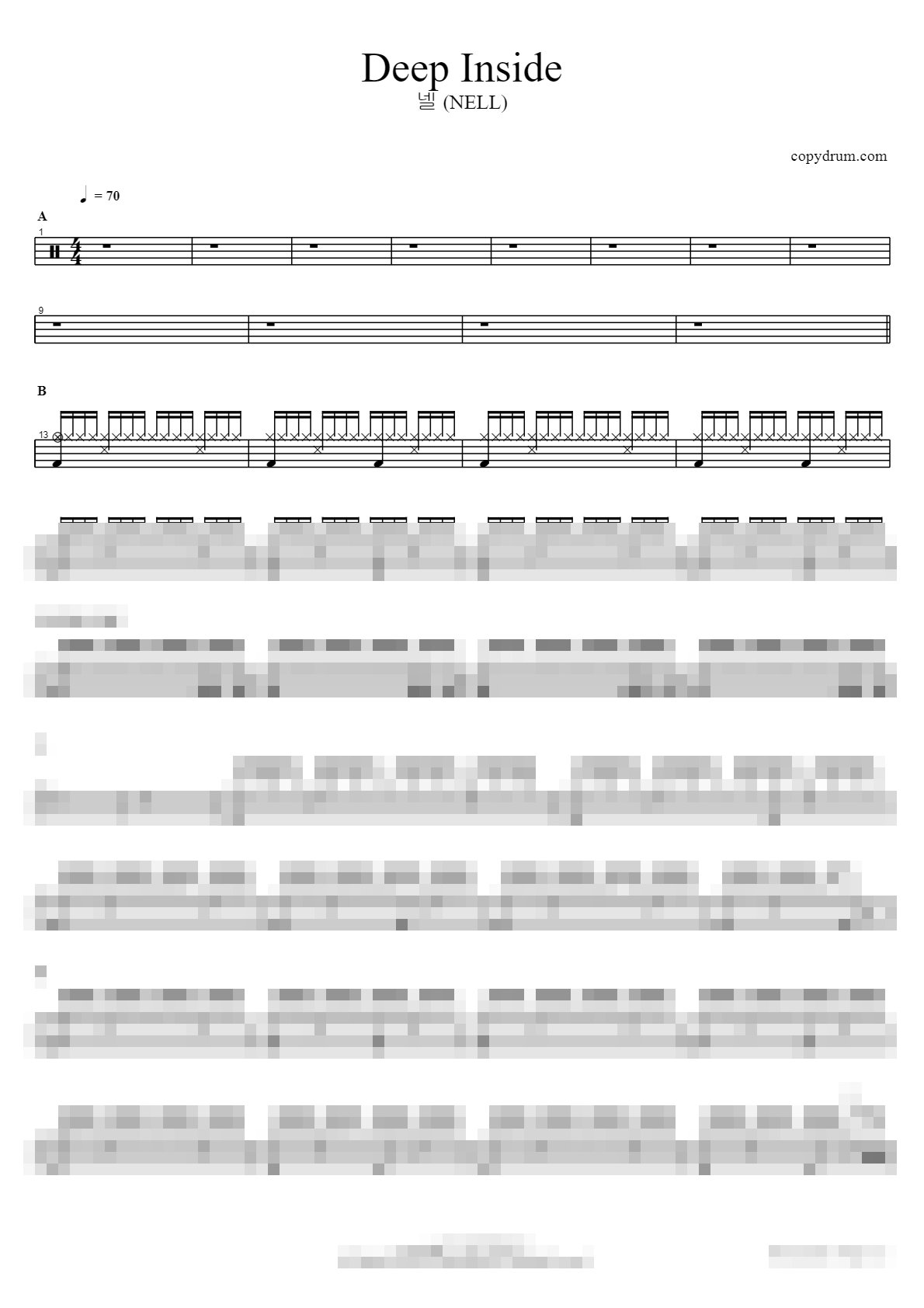 Deep Inside Sheet Music Preview