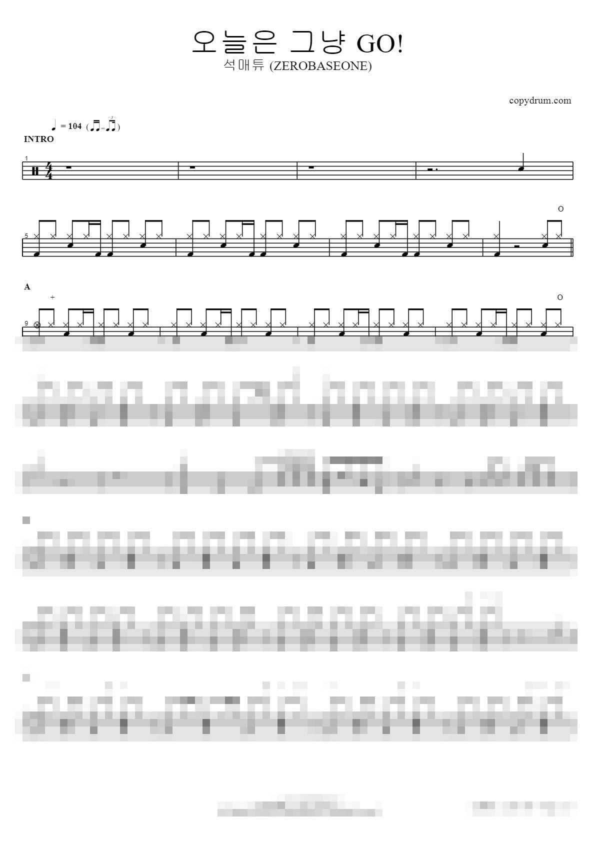 오늘은 그냥 GO! Sheet Music Preview