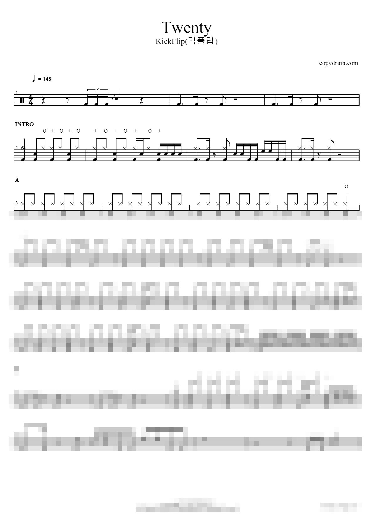 Twenty Sheet Music Preview
