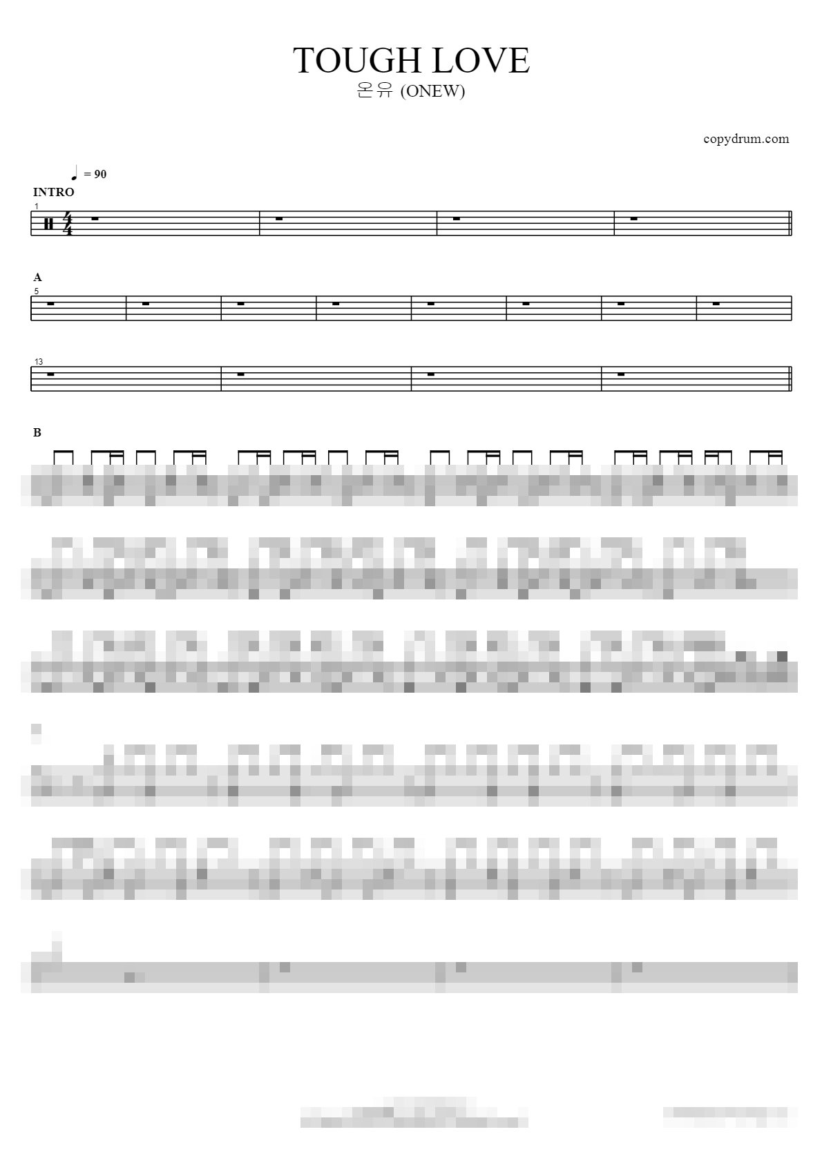 TOUGH LOVE Sheet Music Preview