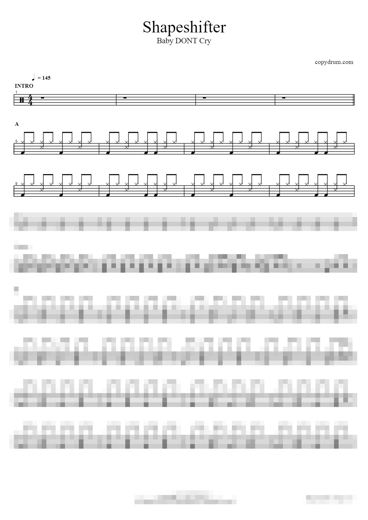 Shapeshifter Sheet Music Preview