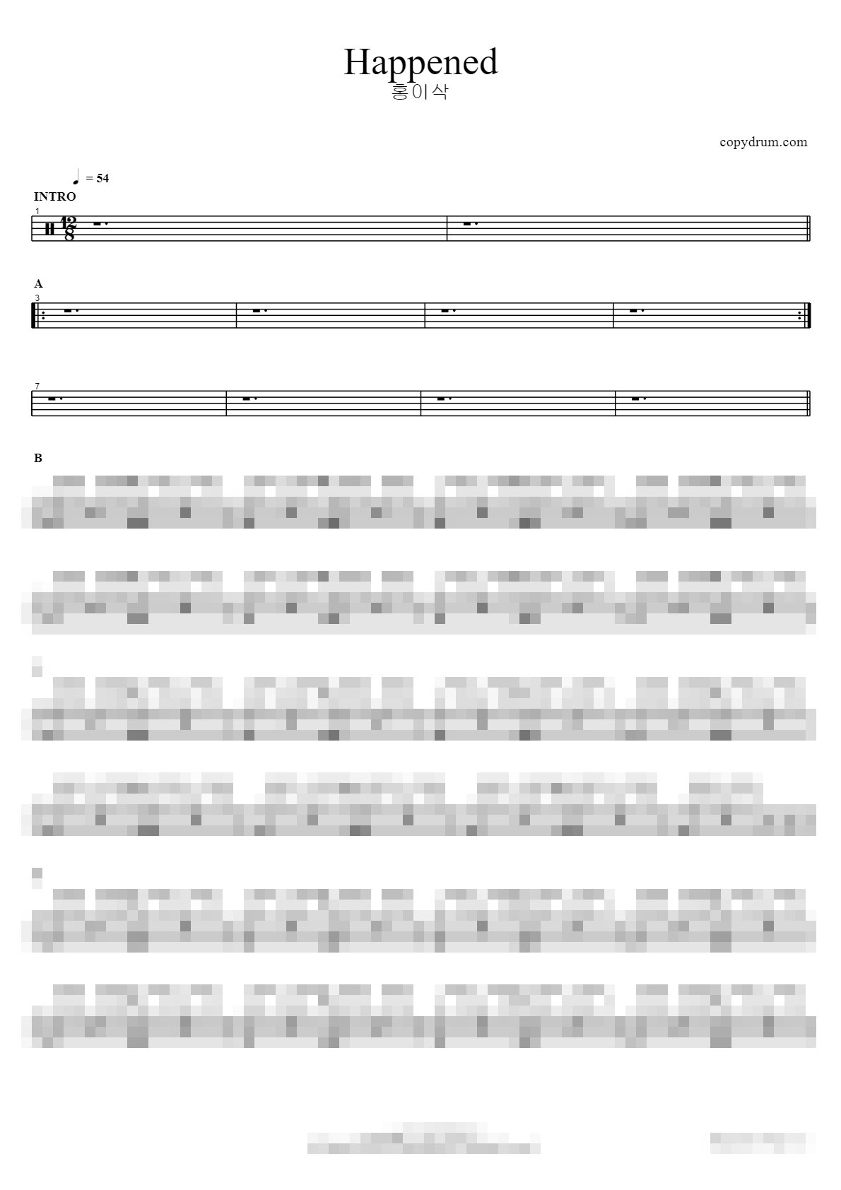 Happened Sheet Music Preview
