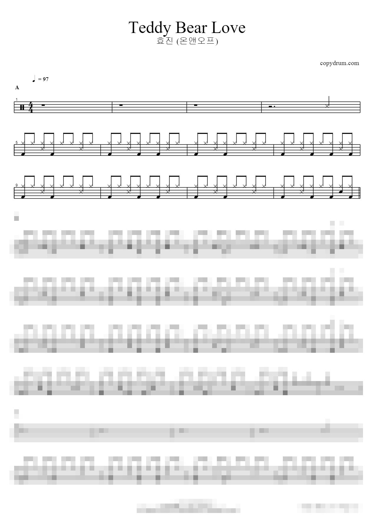 Teddy Bear Love Sheet Music Preview