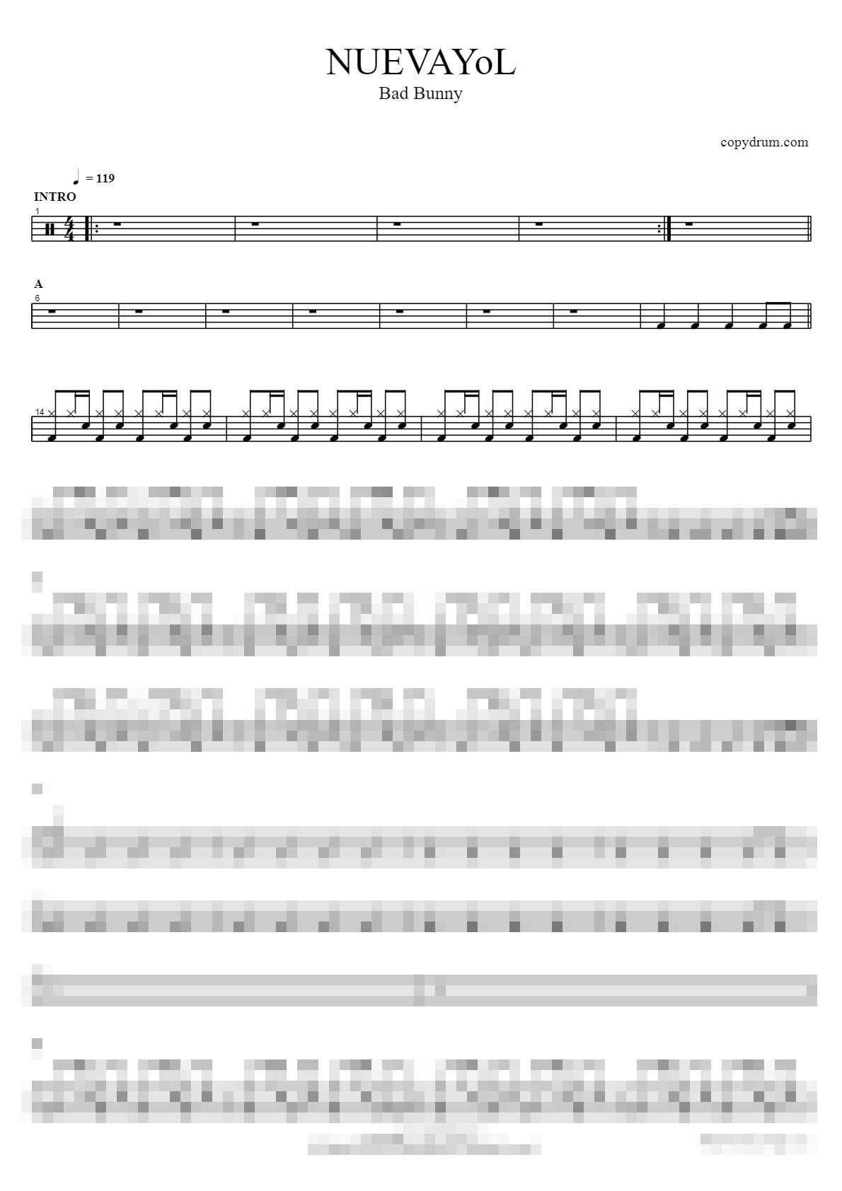 NUEVAYoL Sheet Music Preview