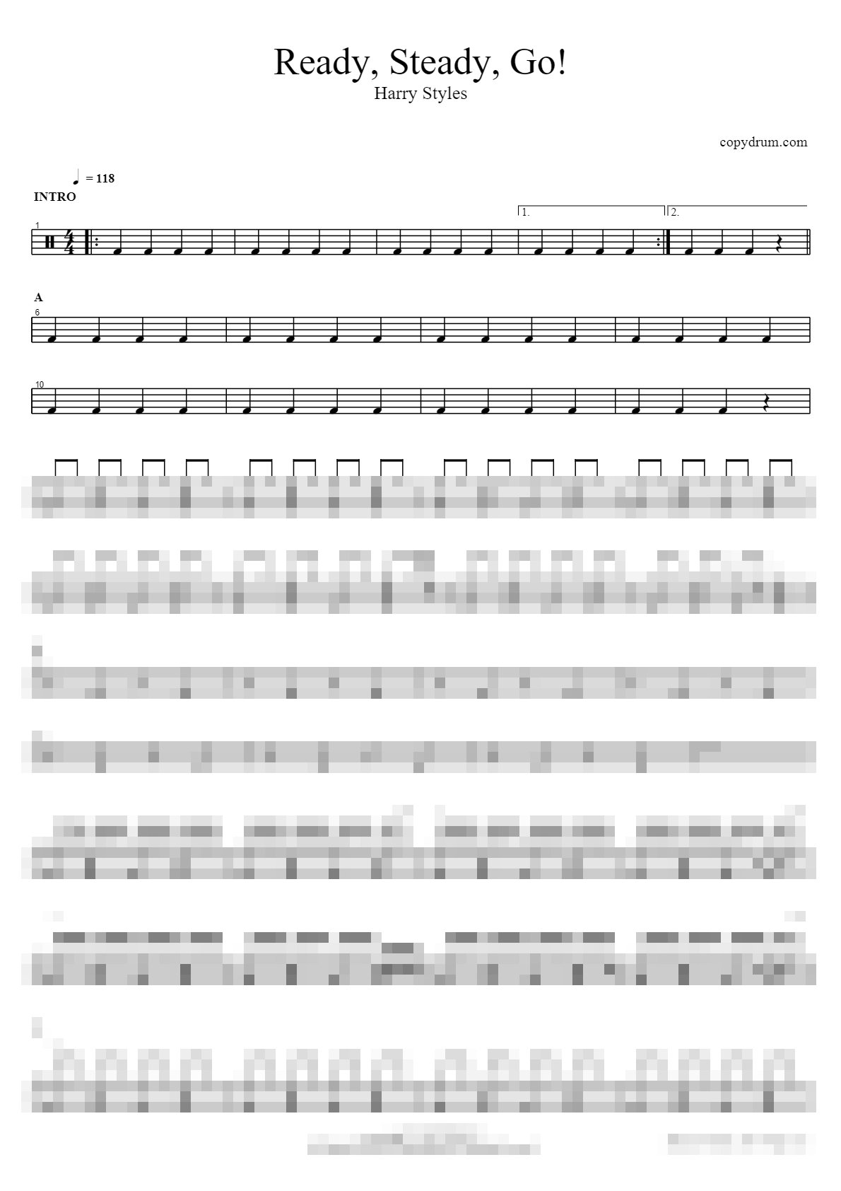 Ready, Steady, Go! Sheet Music Preview