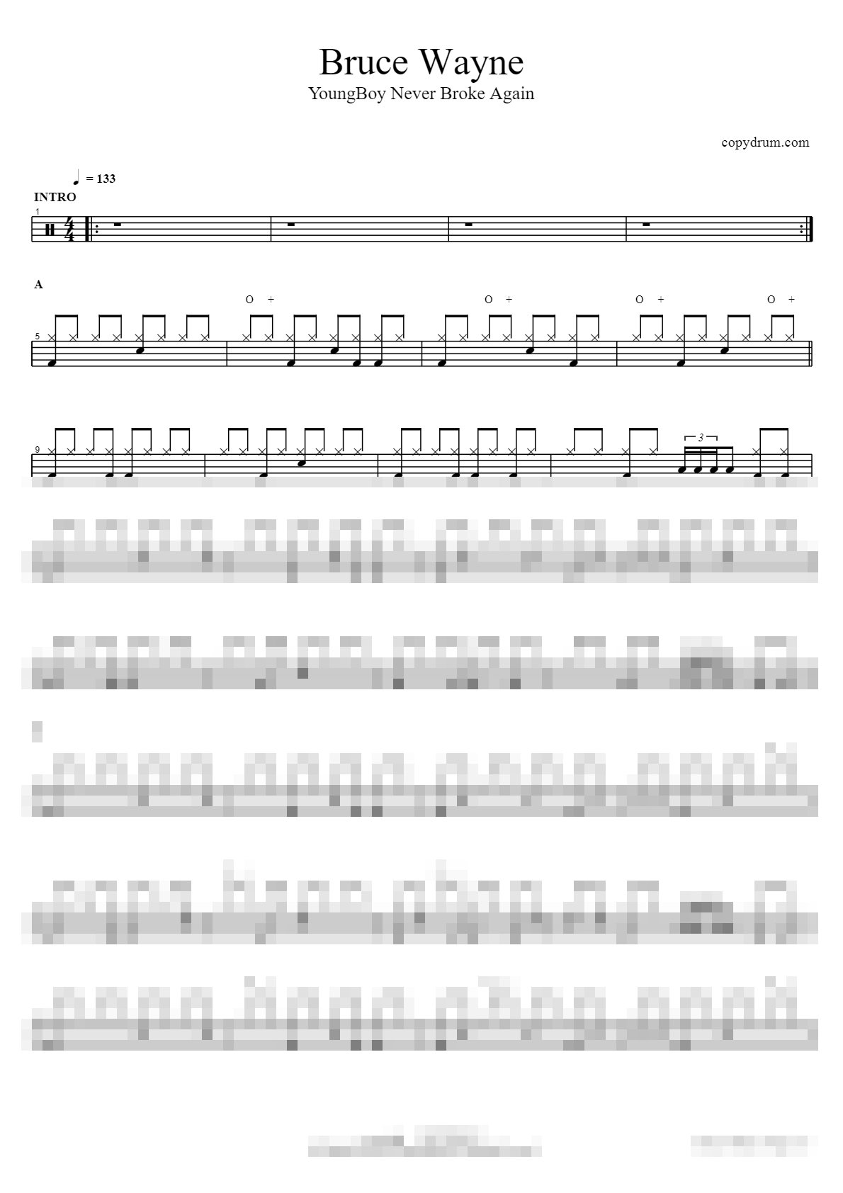 Bruce Wayne Sheet Music Preview