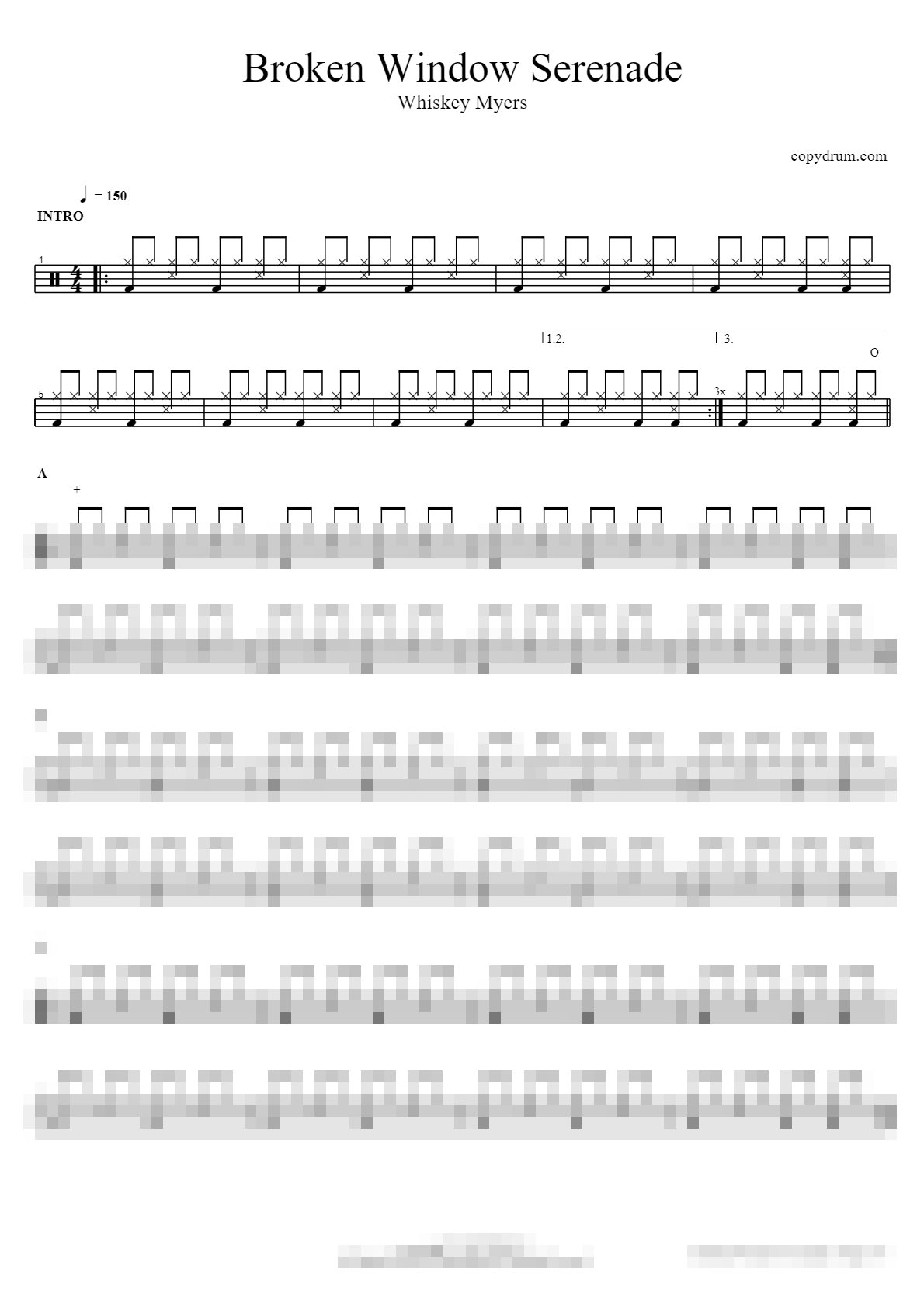 Broken Window Serenade Sheet Music Preview