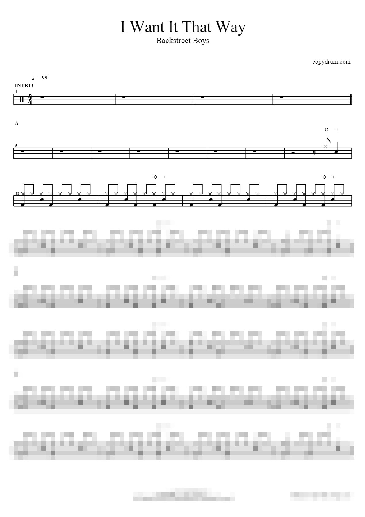 I Want It That Way Sheet Music Preview