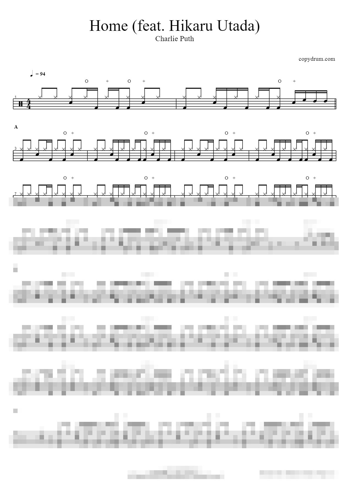Home (feat. Hikaru Utada) Sheet Music Preview