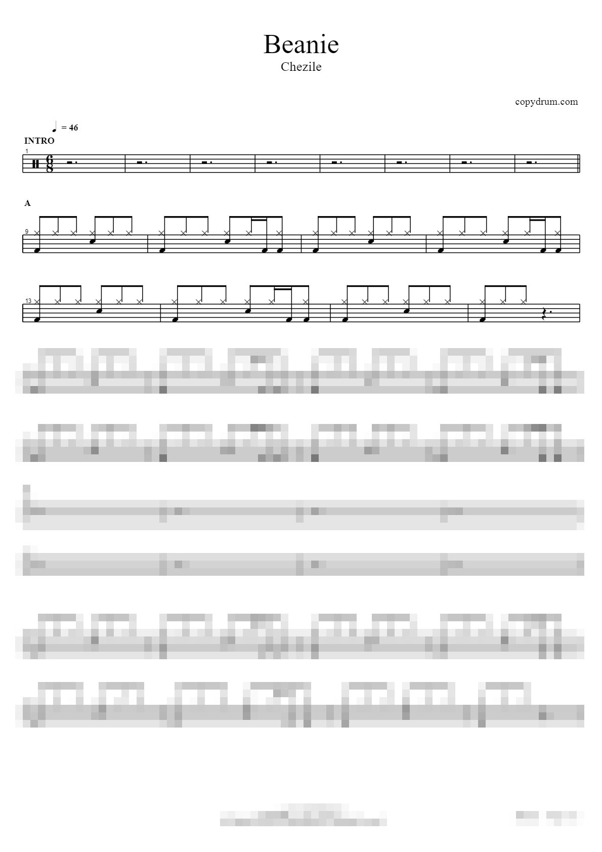 Beanie Sheet Music Preview