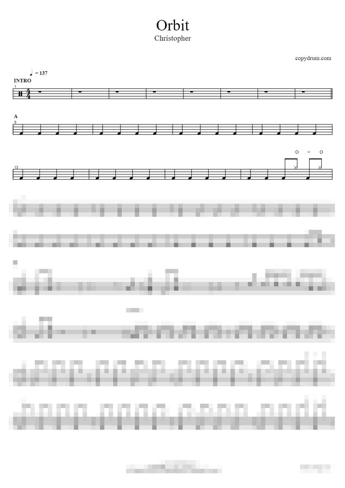 Orbit Sheet Music Preview