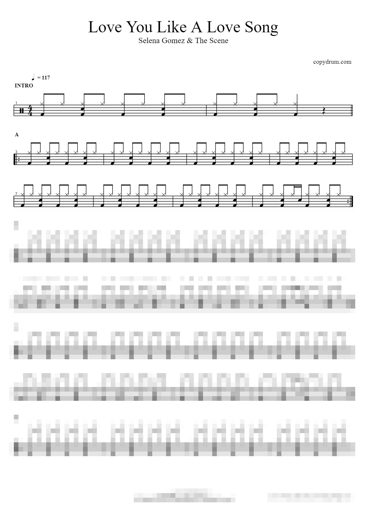 Love You Like A Love Song Sheet Music Preview